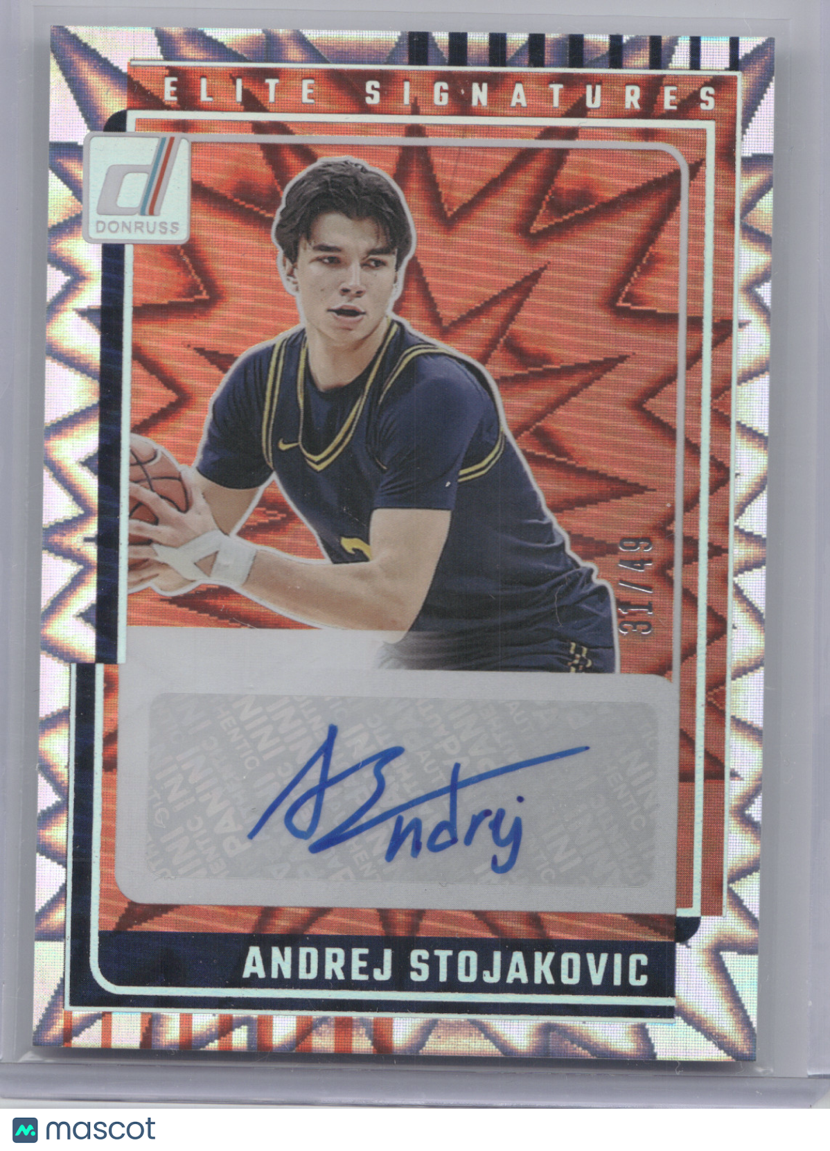 2025 Panini Donruss Elite Signatures Andrej Stojakovic #ES-ASK Explosion 31/49