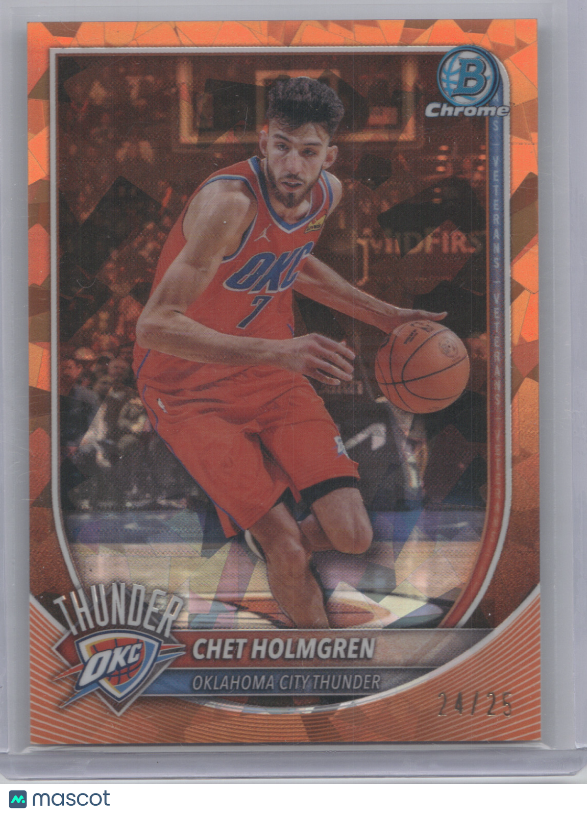 2025 Bowman Chrome U Chet Holmgren #BCV-108 Orange Sapphire