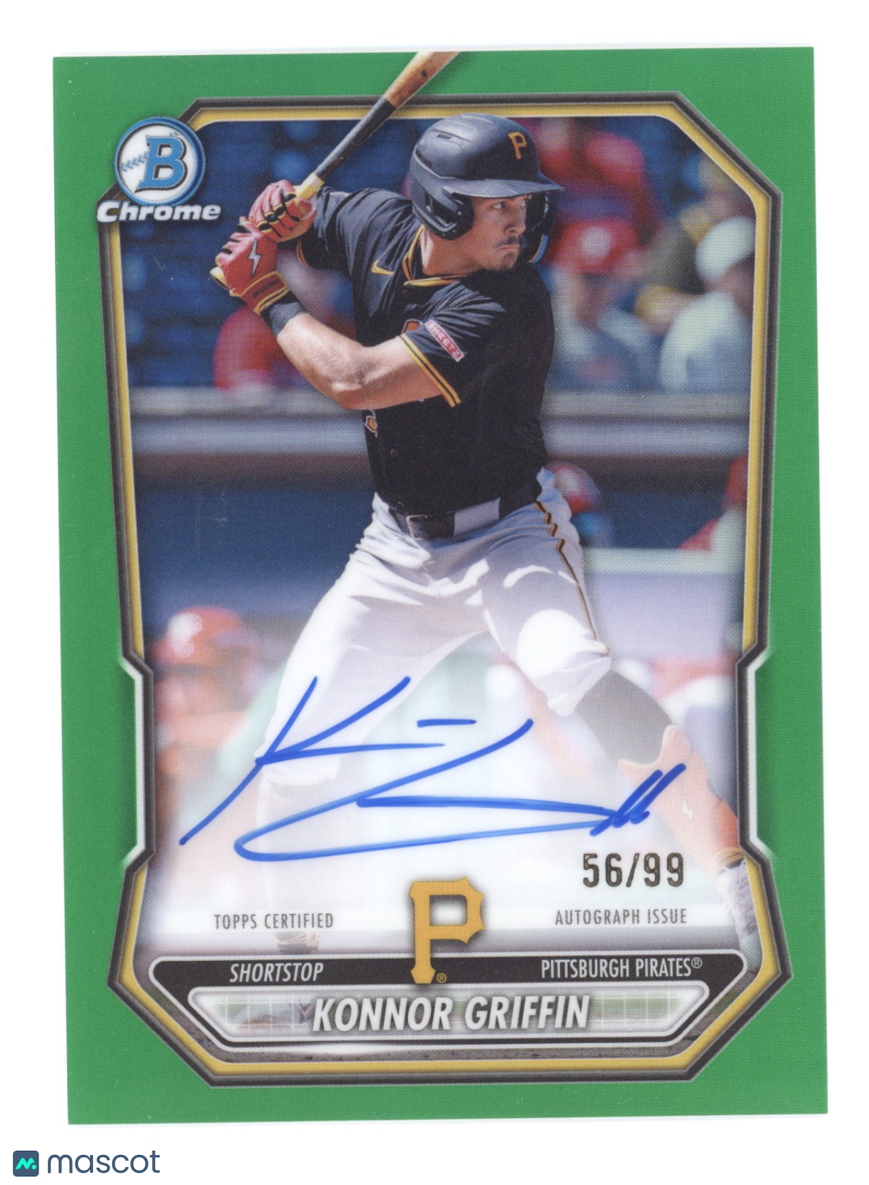 2026 Bowman Chrome Prospect Autographs Konnor Griffin #CPA-KG Green Ref. 56/99