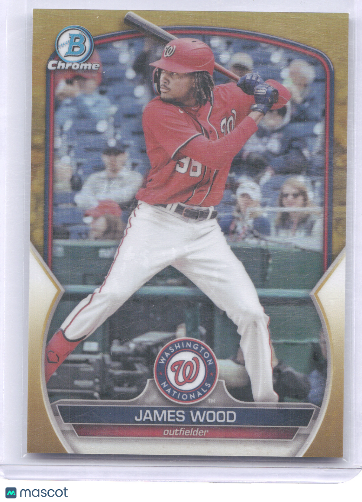 2023 Bowman Chrome James Wood #BCP-224 Gold Refractor 02/50