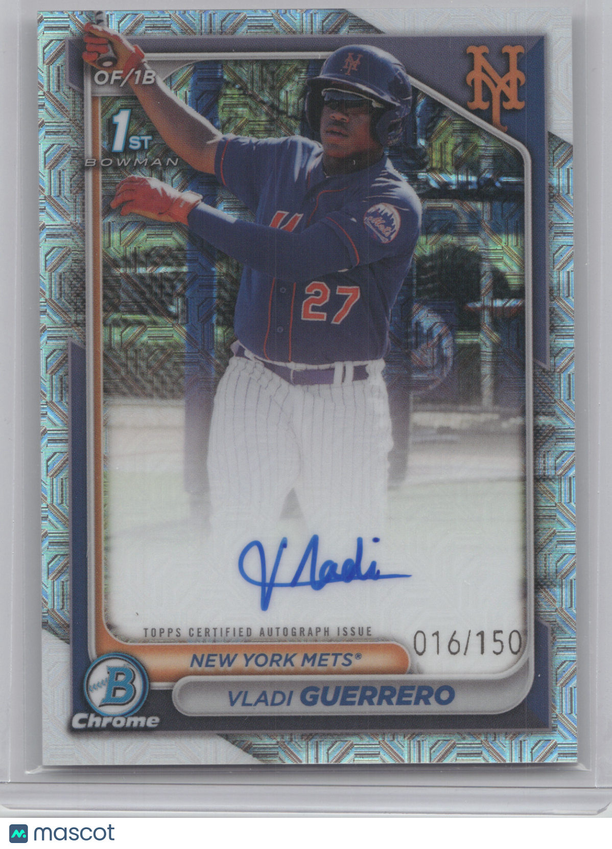 2024 Bowman Chrome Prospect Autograph Vladi Guerrero #CPA-VG HTA Choice 016/150
