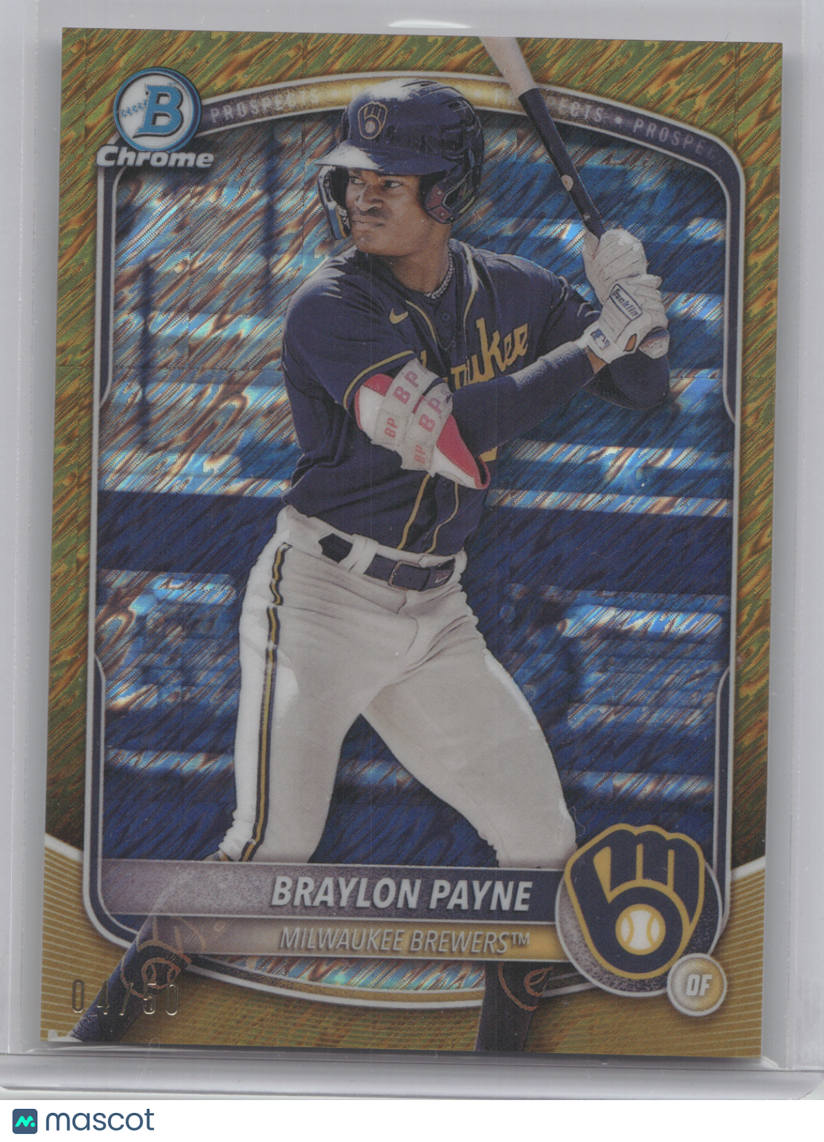 2025 Bowman Chrome Braylon Payne #BCP-148 Gold Shimmer 04/50