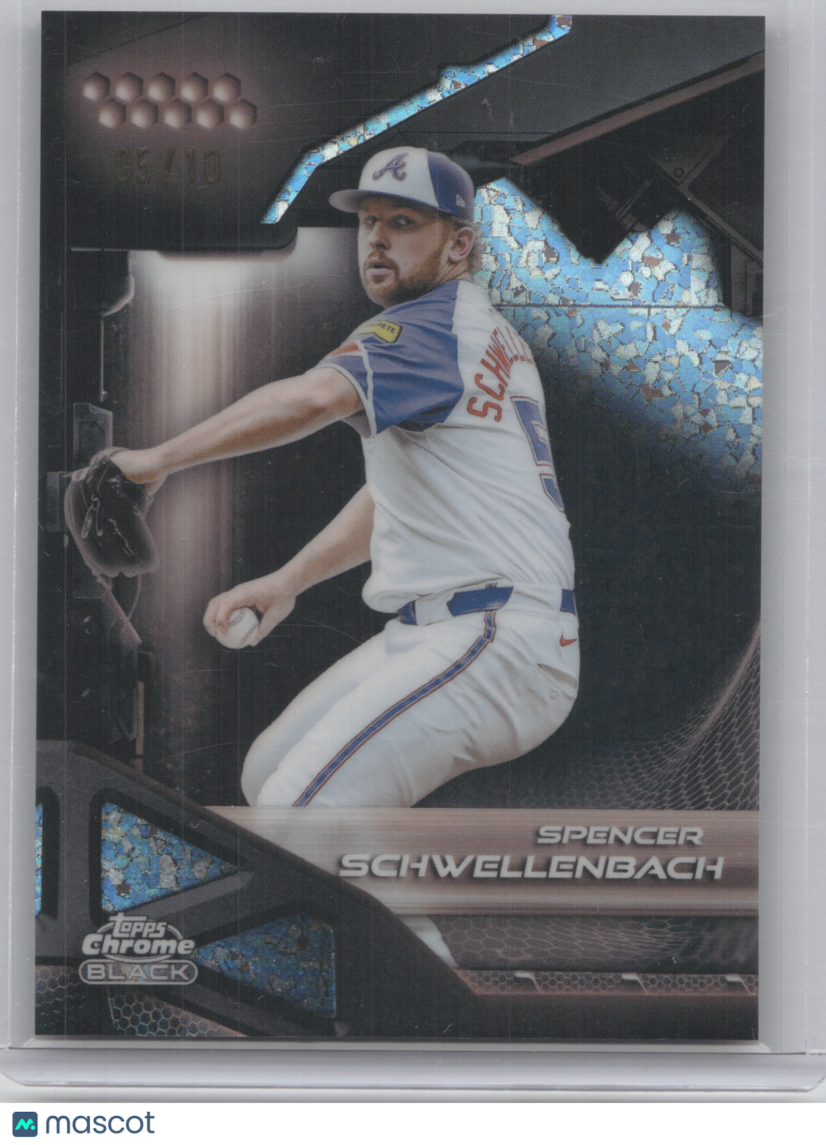 2026 Topps Chrome Black Spencer Schwellenbach #128 Rose Gold Mini-Diamond 05/10
