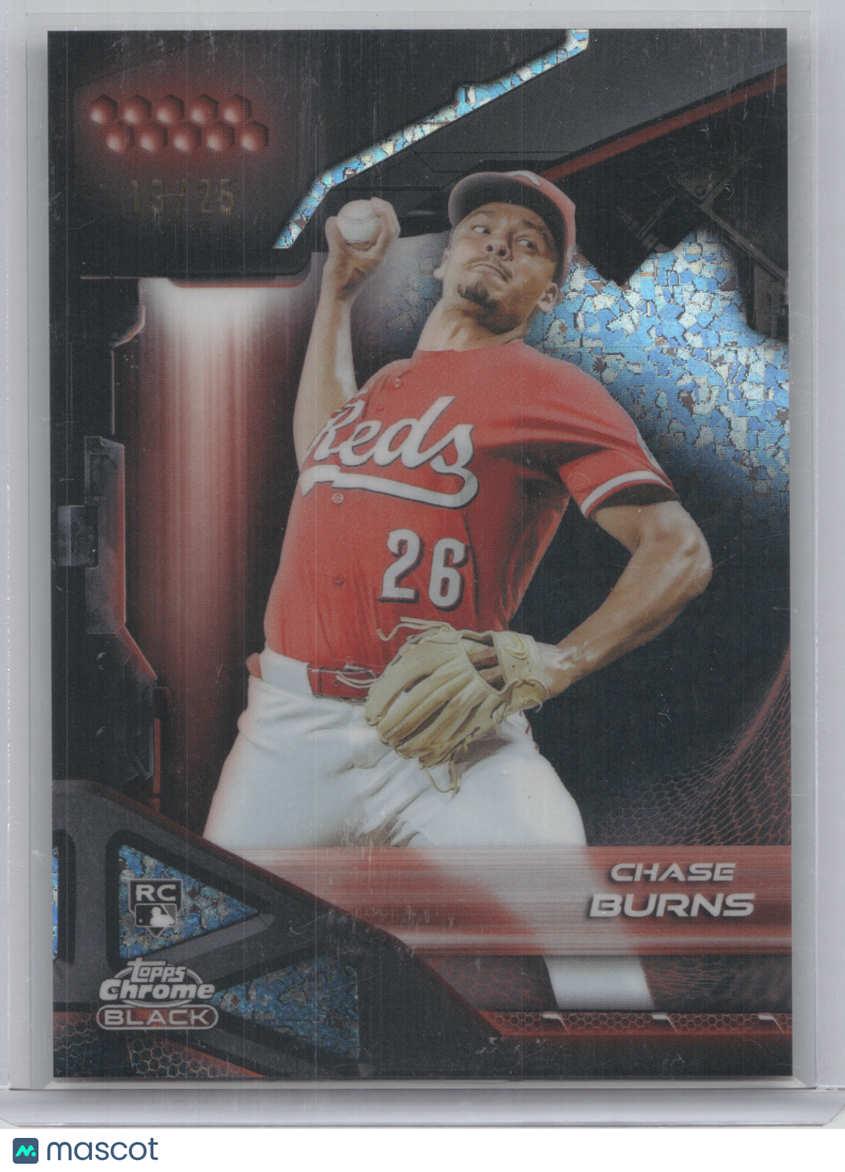 2026 Topps Chrome Black Chase Burns #38 Orange Mini-Diamonds 18/25 RC