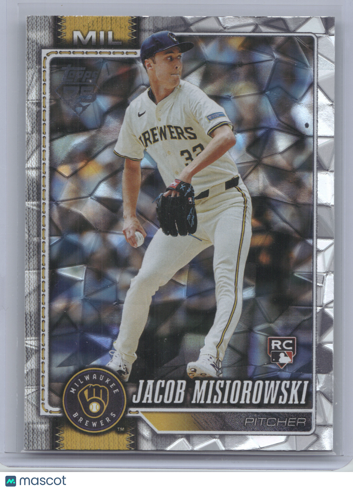 2026 Topps Series One Jacob Misiorowski #10 Silver Crackle RC