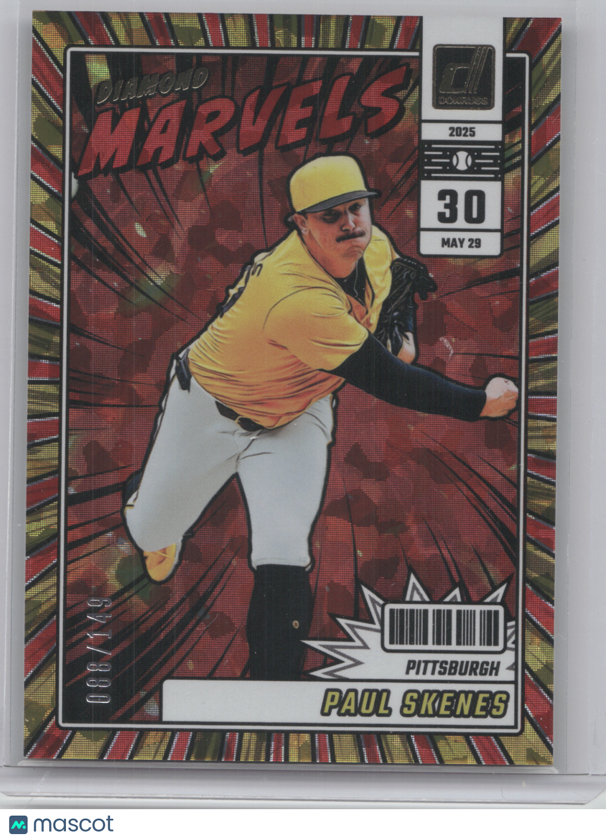 2025 Panini Donruss Baseball Diamond Marvels Paul Skenes #1 Red Ice 088/149