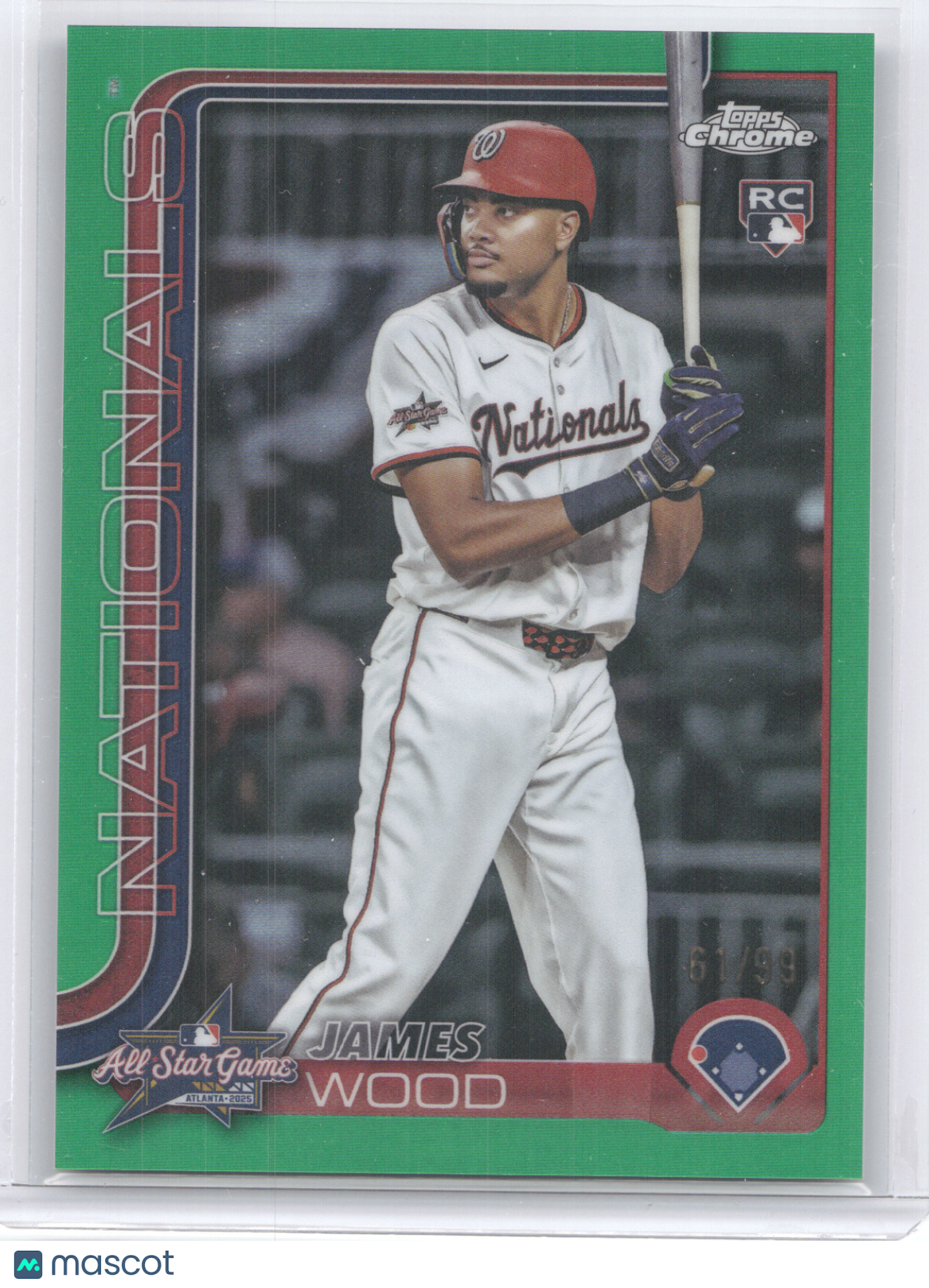 2025 Topps Chrome All Star Game James Wood #ASGC-39 Green 61/99 RC