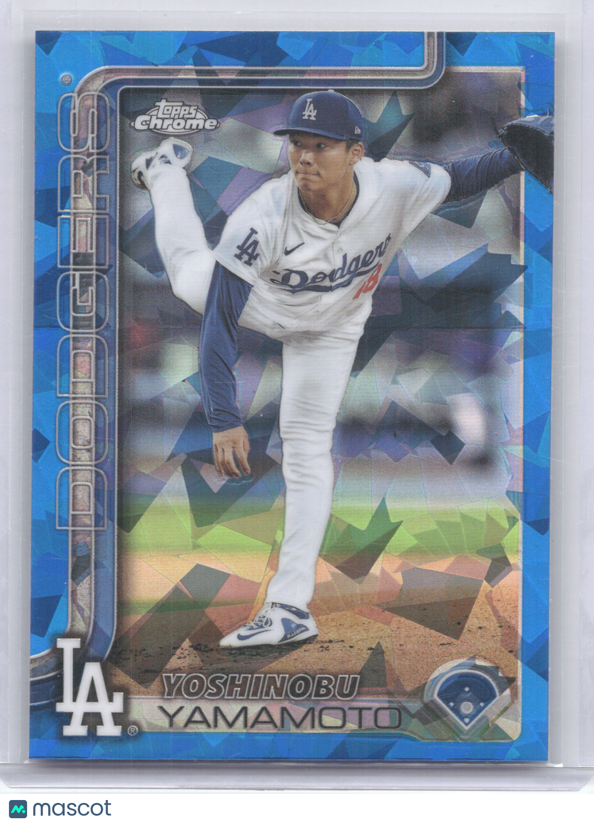 2025 Topps Chrome Yoshinobu Yamamoto #179 Blue Sapphire