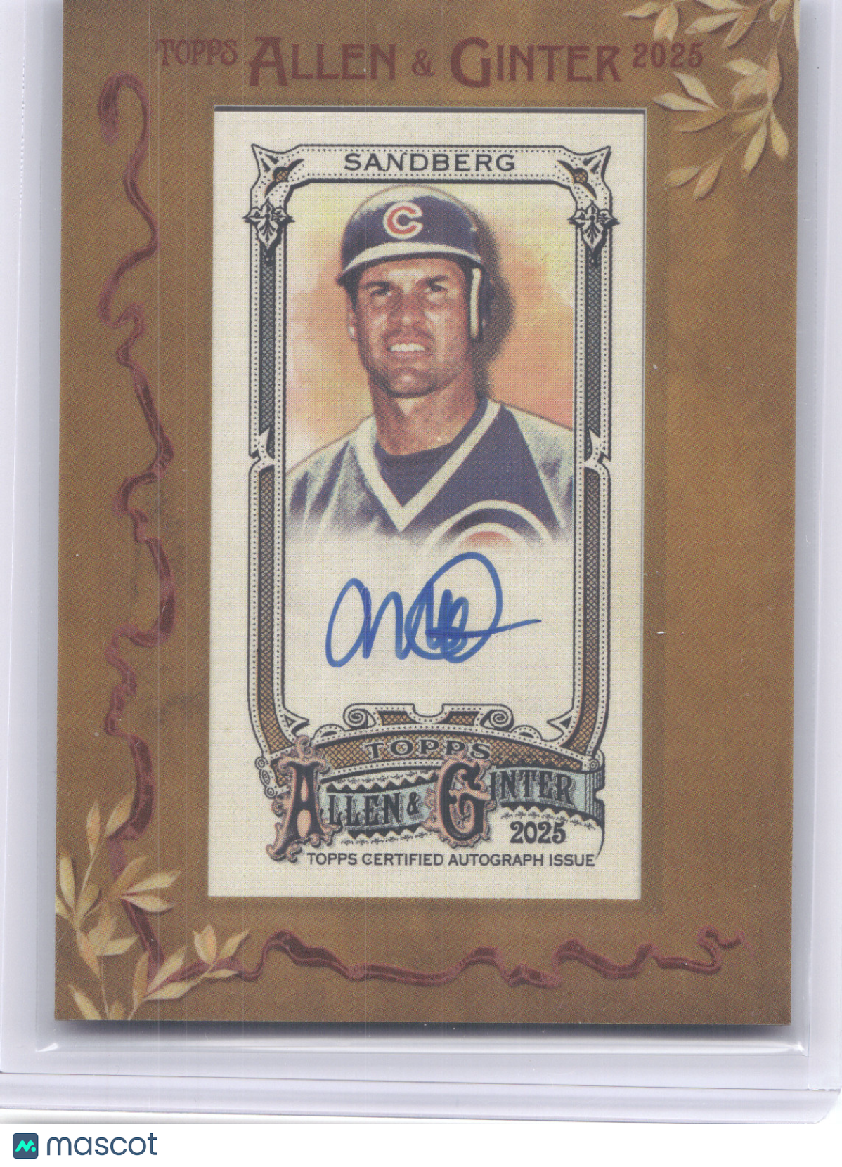 2025 Topps Allen & Ginter X Mini Autograph Ryne Sandberg #MA-RS Blue Ink