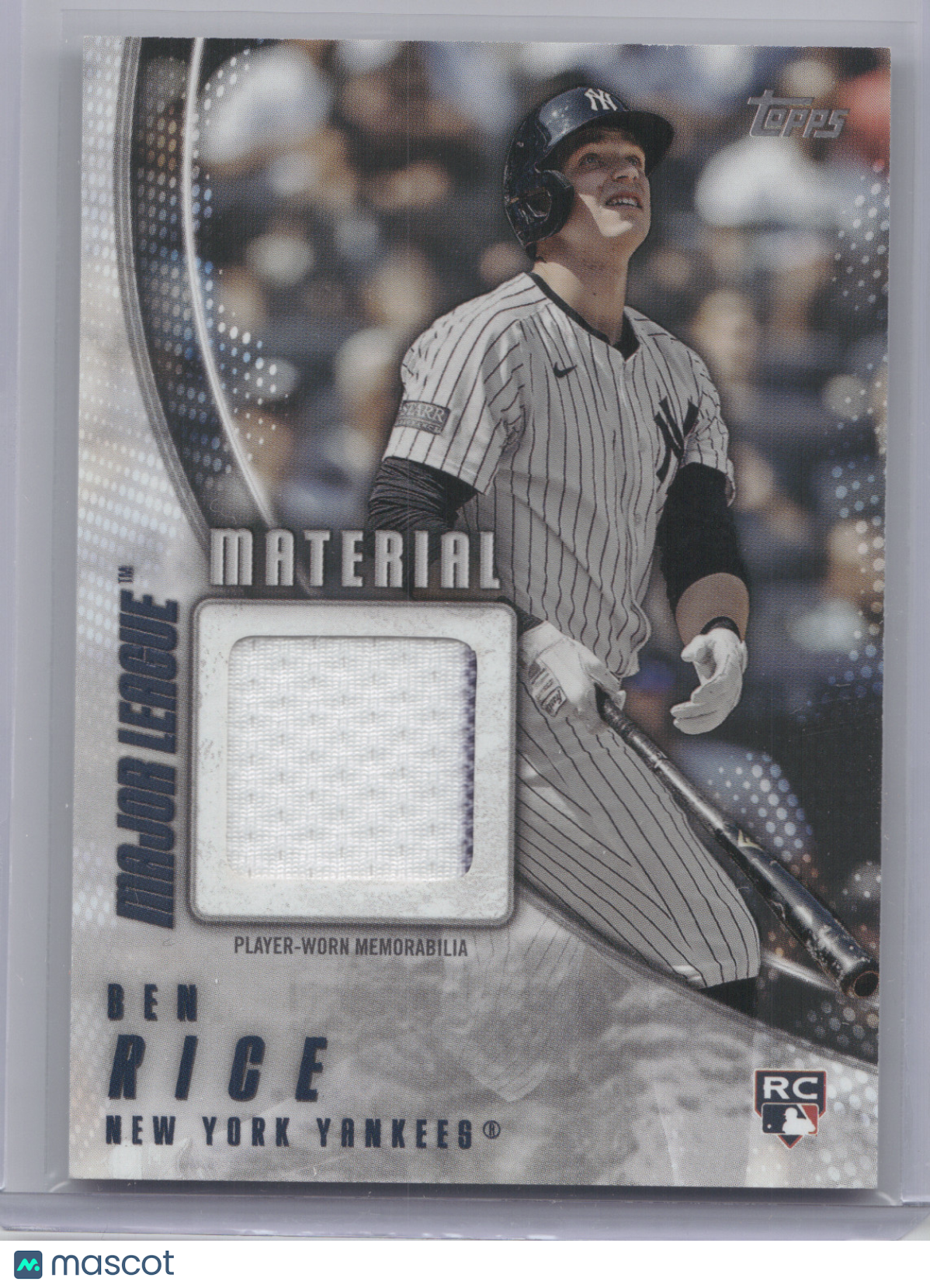 2025 Topps Major League Material Ben Rice #MLM2-BRI Player-Worn Memorabilia RC