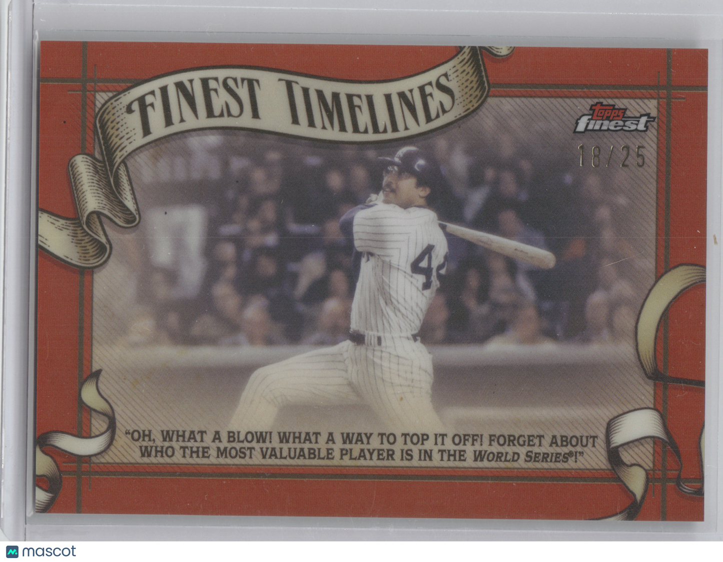 2025 Topps Finest Timelines Reggie Jackson #FT-15 Orange 18/25