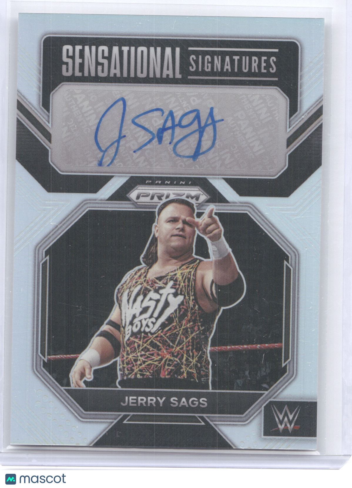 2023 Panini Prizm WWE Sensational Signatures Jerry Sags #SN-JSG Silver