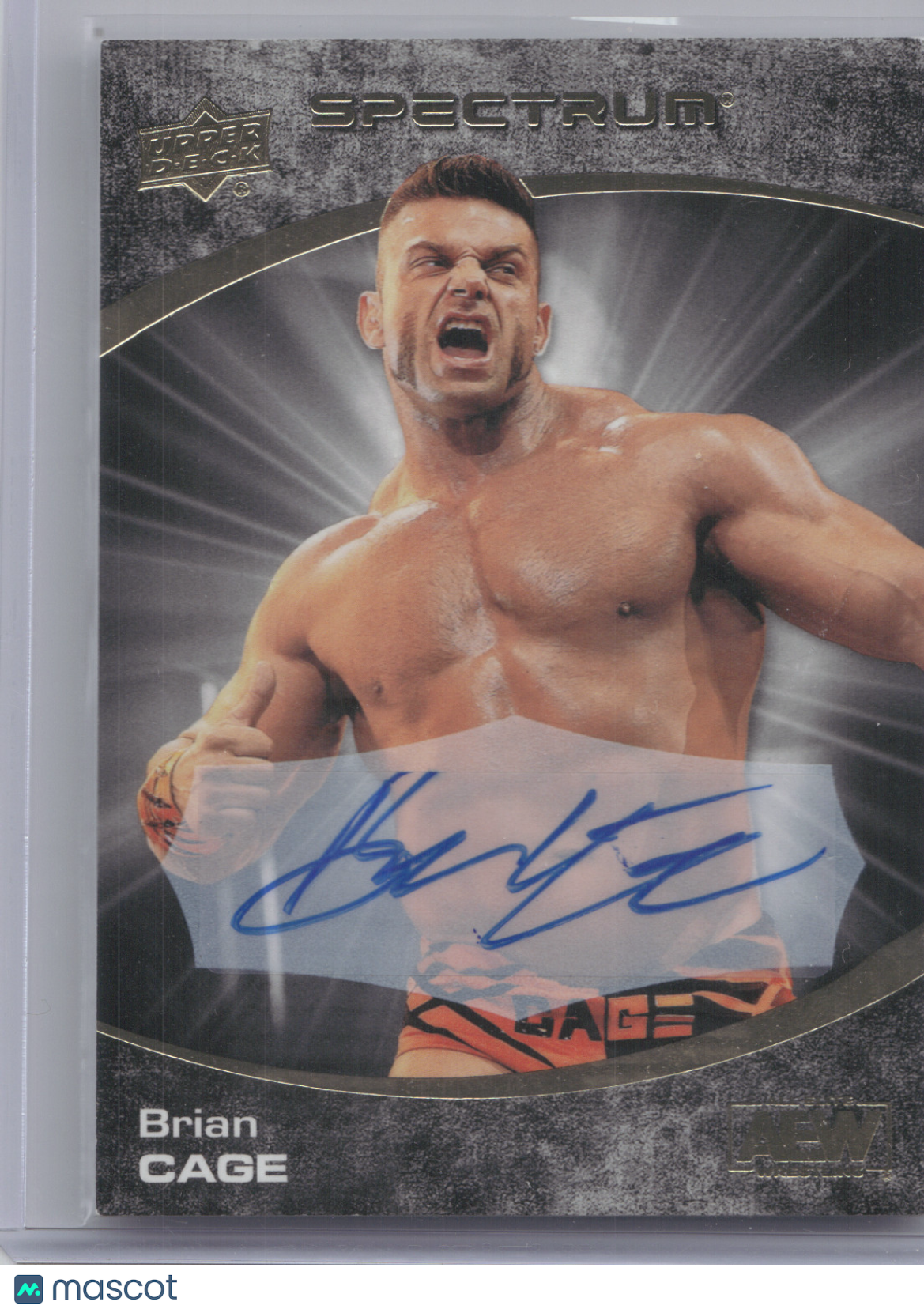 2021 Upper Deck AEW Spectrum Brian Cage #77 Dark Autograph 12/25