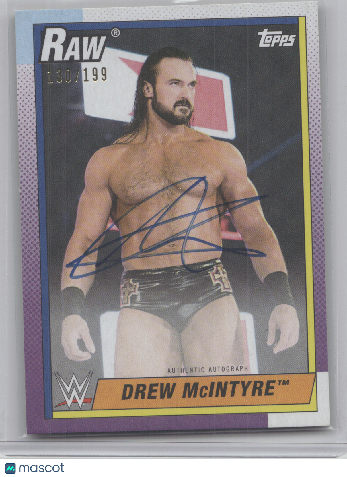 2021 Topps Heritage WWE Superstar Autograph Drew McIntyre #A-DM 130/199