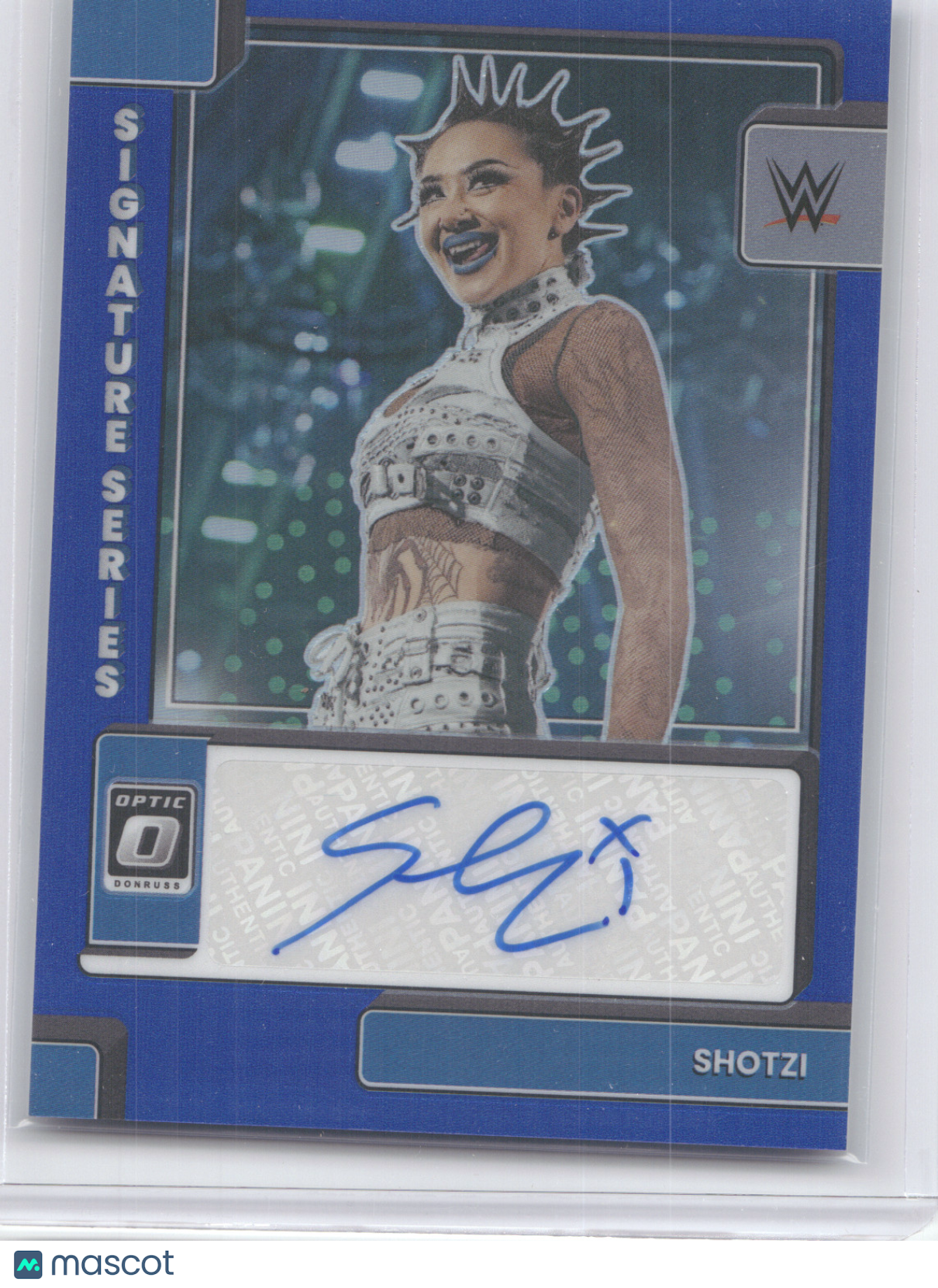 2023 Panini Chronicles Donruss Optic WWE Signature Series Shotzi #STZ Blue 04/49