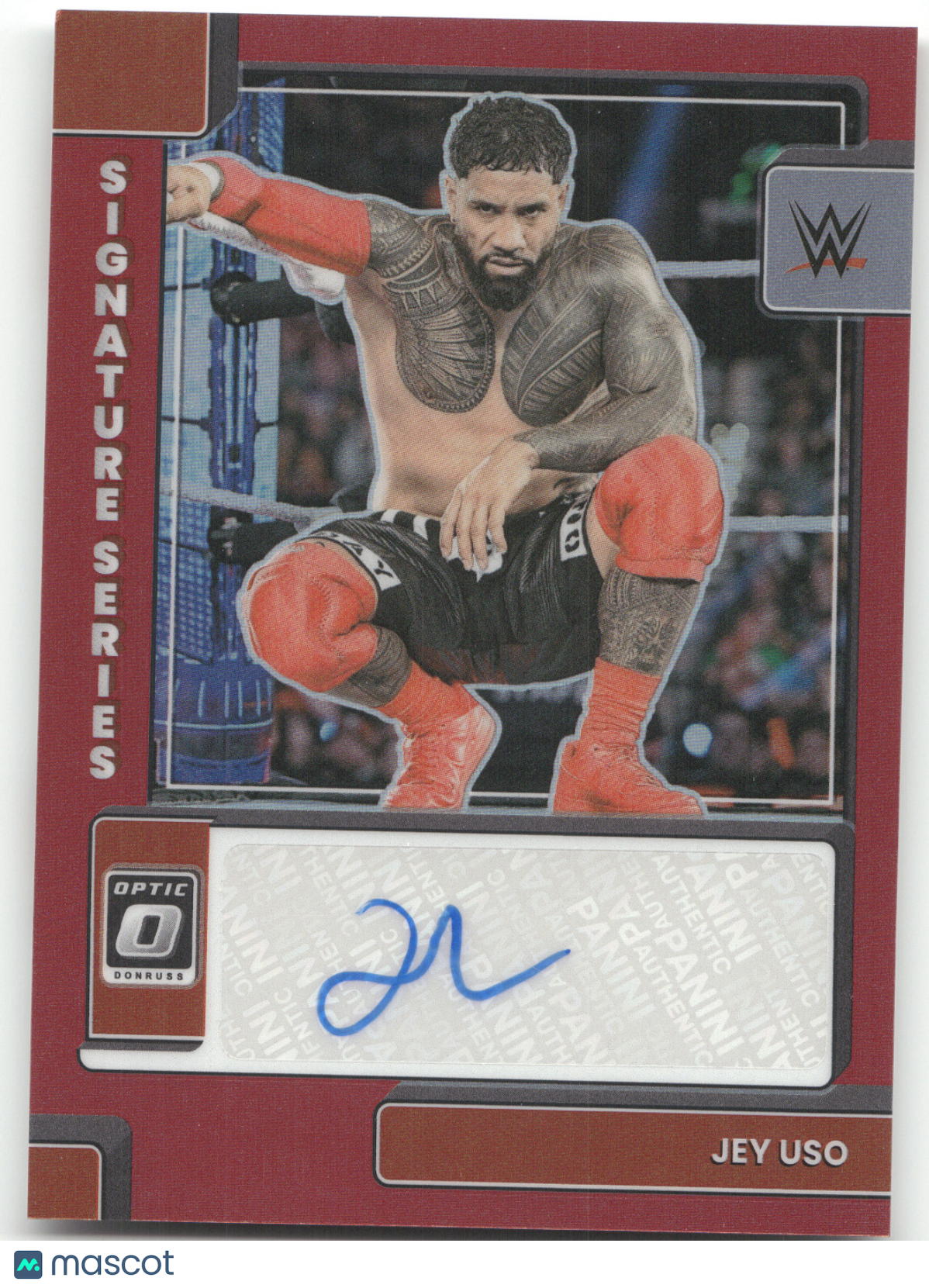 2023 Panini Chronicles Donruss Optic WWE Jey Uso #DO-JEY Signature Series