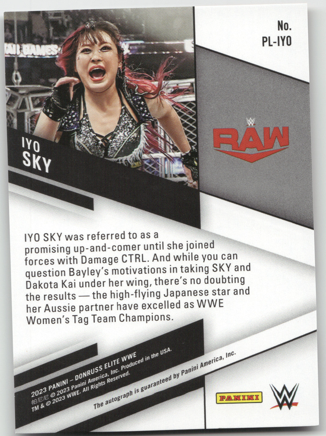 2023 Panini Donruss Elite WWE Pen Pals Iyo Sky #PL-IYO