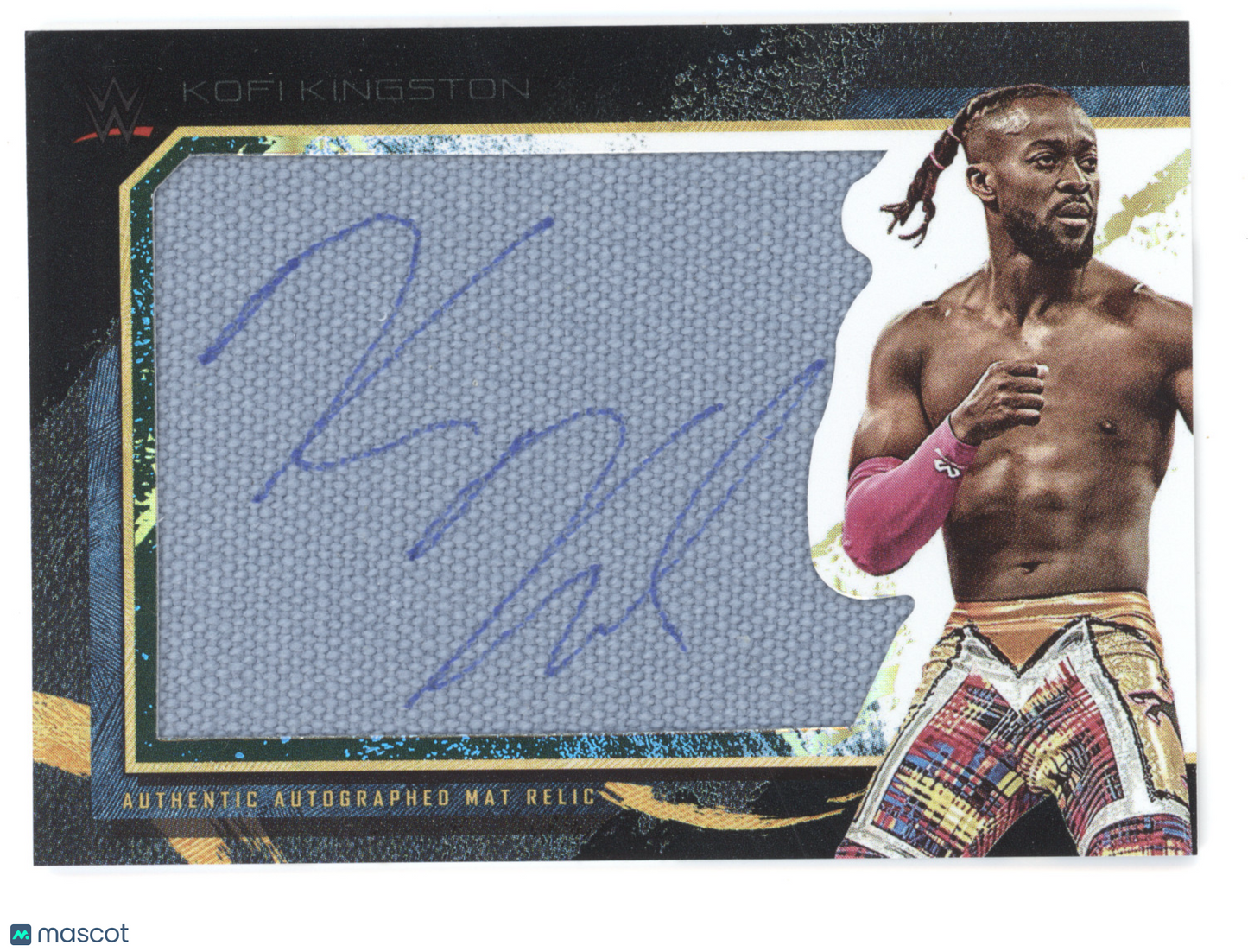 2020 Topps WrestleMania 35 Kofi Kingston #M-KK Authentic Auto Mat Relic 86/99