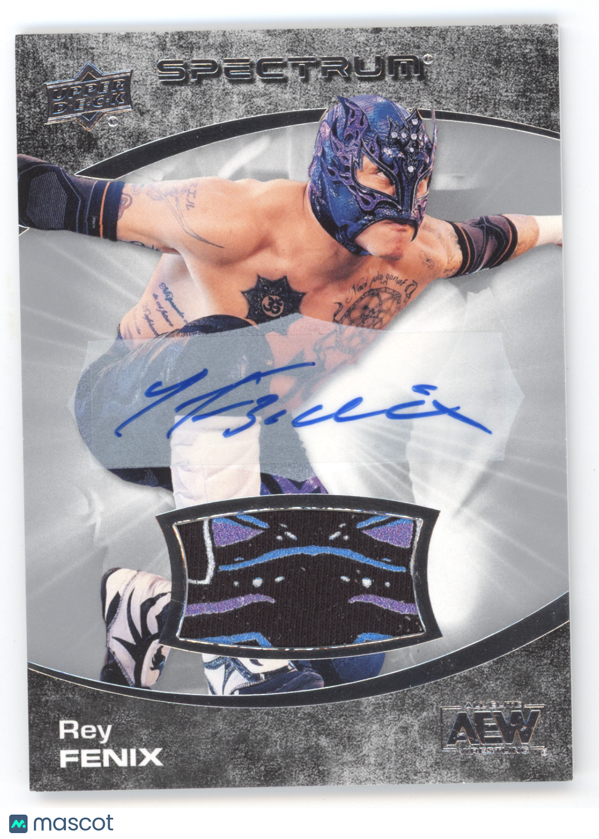 2021 Upper Deck AEW Spectrum Rey Fenix #7 14/20 Authentic Autograph Memorabilia