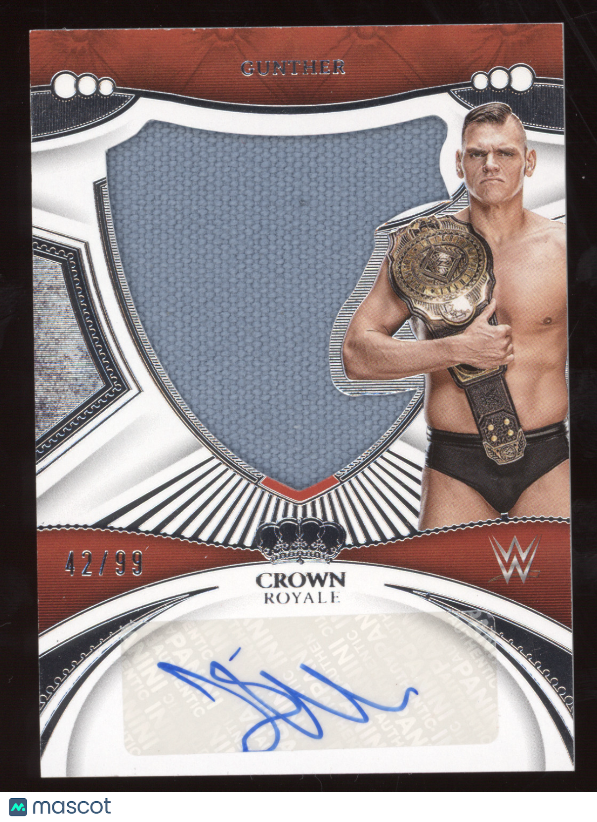 2023 Panini Chronicles Crown Royale Silhouettes Gunther #SL-GUN 42/99 Patch Auto