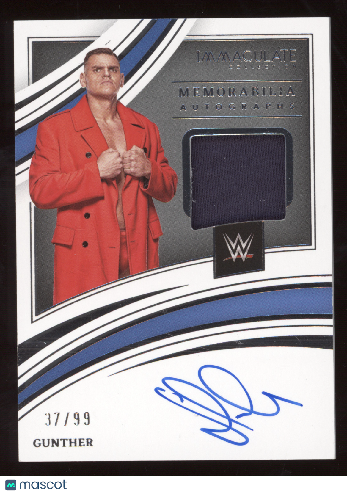 2023 Panin Immaculate Memorabilia Autographs Gunther #MA-GTH 37/99