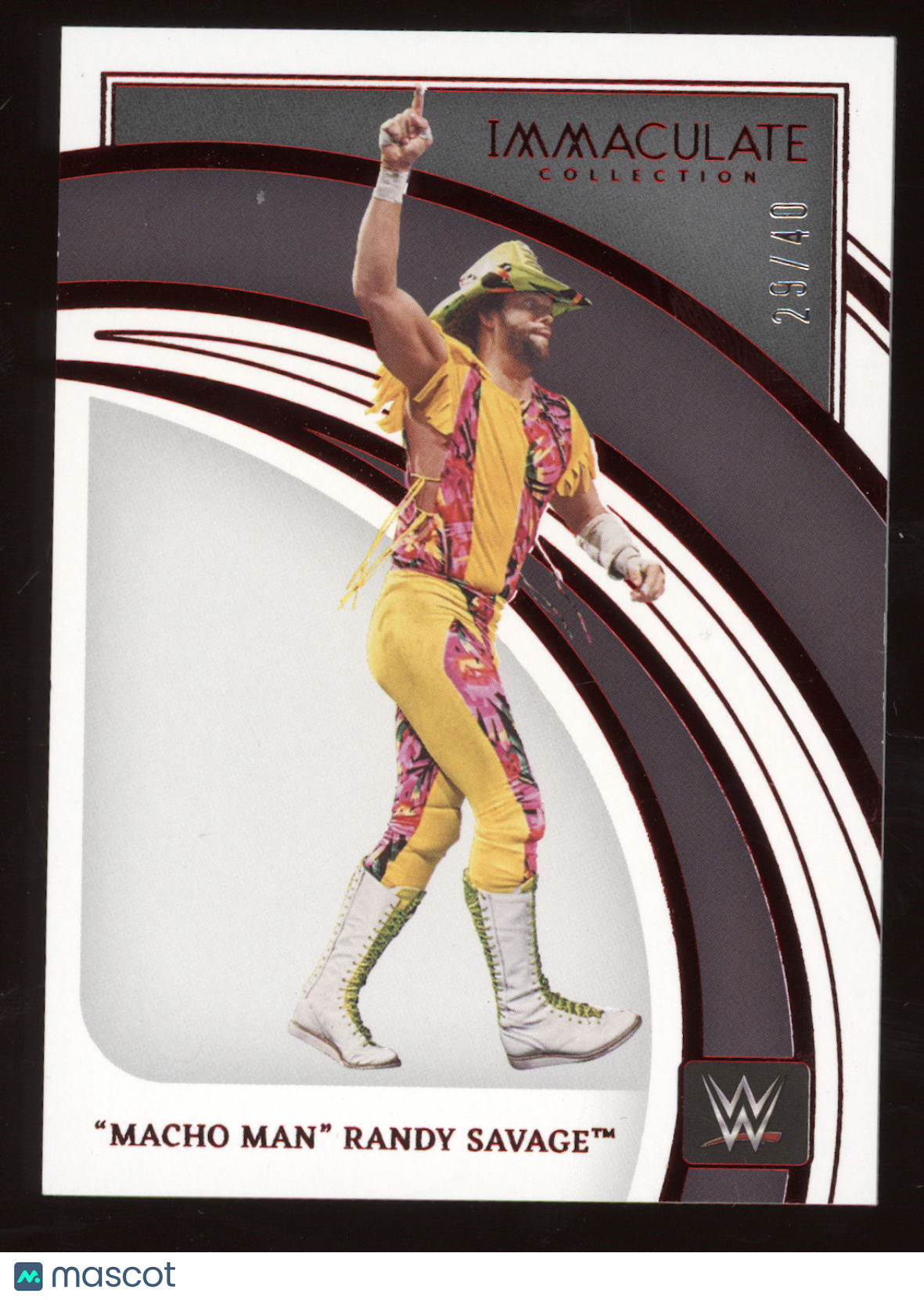 2022 Panini Immaculate Collection WWE "Macho Man" Randy Savage #6 Red 29/40