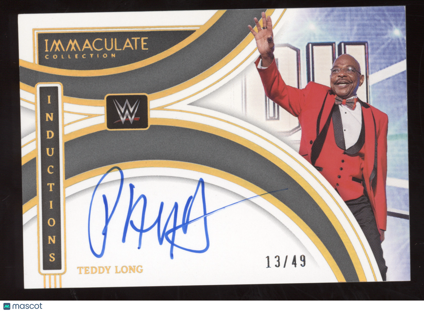 2022 Panini Immaculate Collection WWE Teddy Long #II-TLG 13/49 Inductions Auto