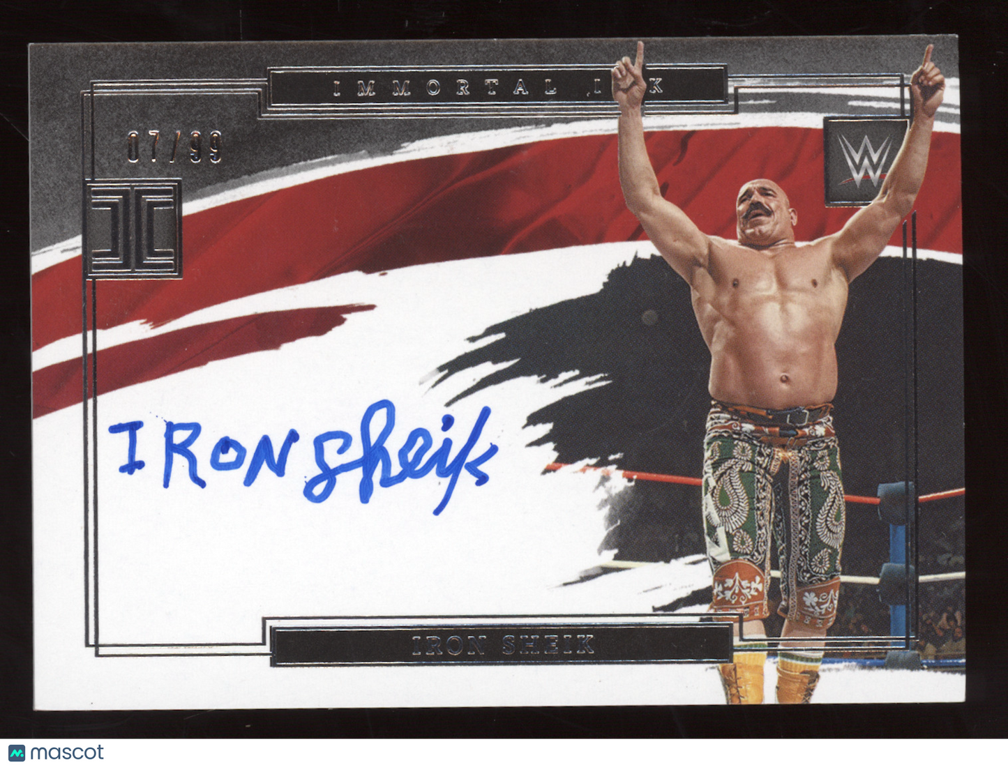 2022 Panini Impeccable WWE Immortal Ink Iron Sheik #IM-ISH 07/99