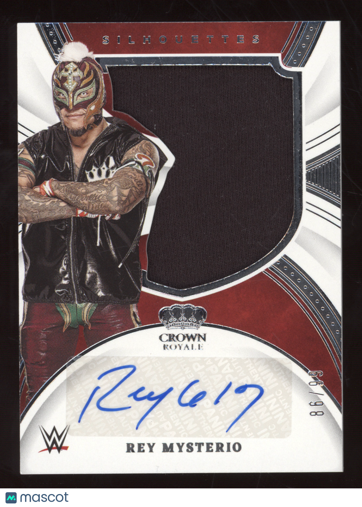 2022 Panini Chronicles Crown Royale Rey Mysterio #RMY Silhouette Autograph 86/99