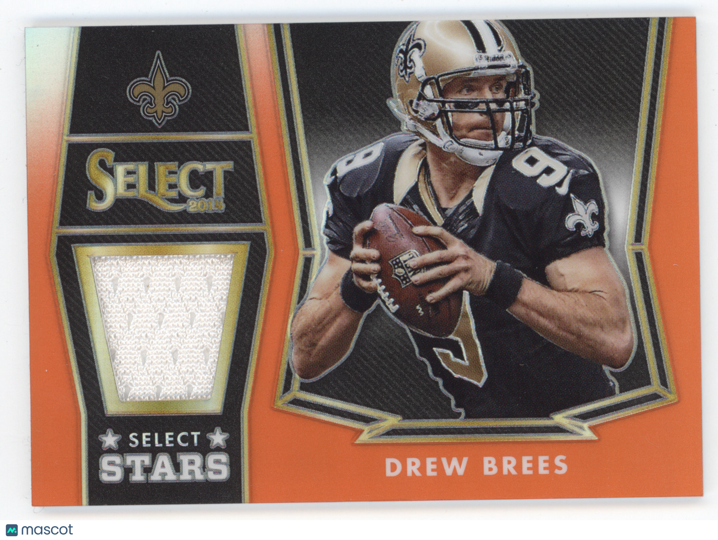 2014 Panini Select Prizm Select Stars Drew Brees #SS-DB Orange 50/50 Jersey