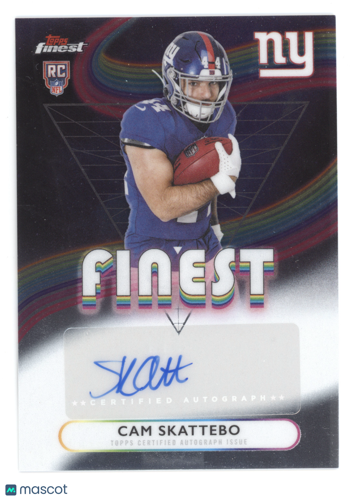 2025 Topps Finest Rookie Autograph Cam Skattebo #RFA-CS RC
