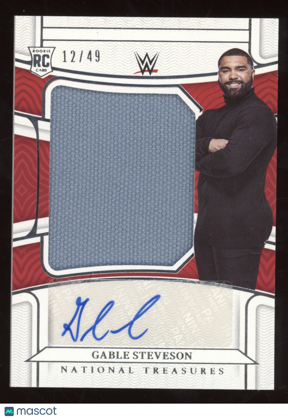 2022 Panini Chronicles National Treasures WWE Gable Steveson #NT-GSV RPA 12/49