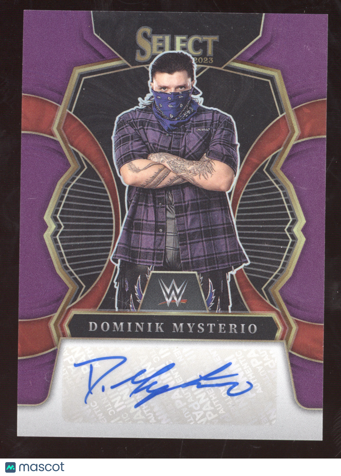 2023 Panini Select Signatures Dominik Mysterio #SG-DMY Purple 01/35