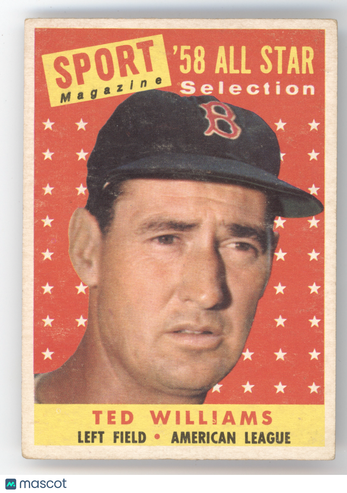 1958 Topps Sport Magazine All-Star Selection Ted Williams #485