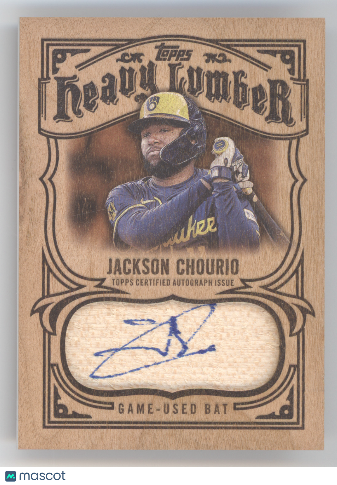 2026 Topps Heavy Lumber Autograph Relic Jackson Chourio #HLAR-JCH Game-Used Bat