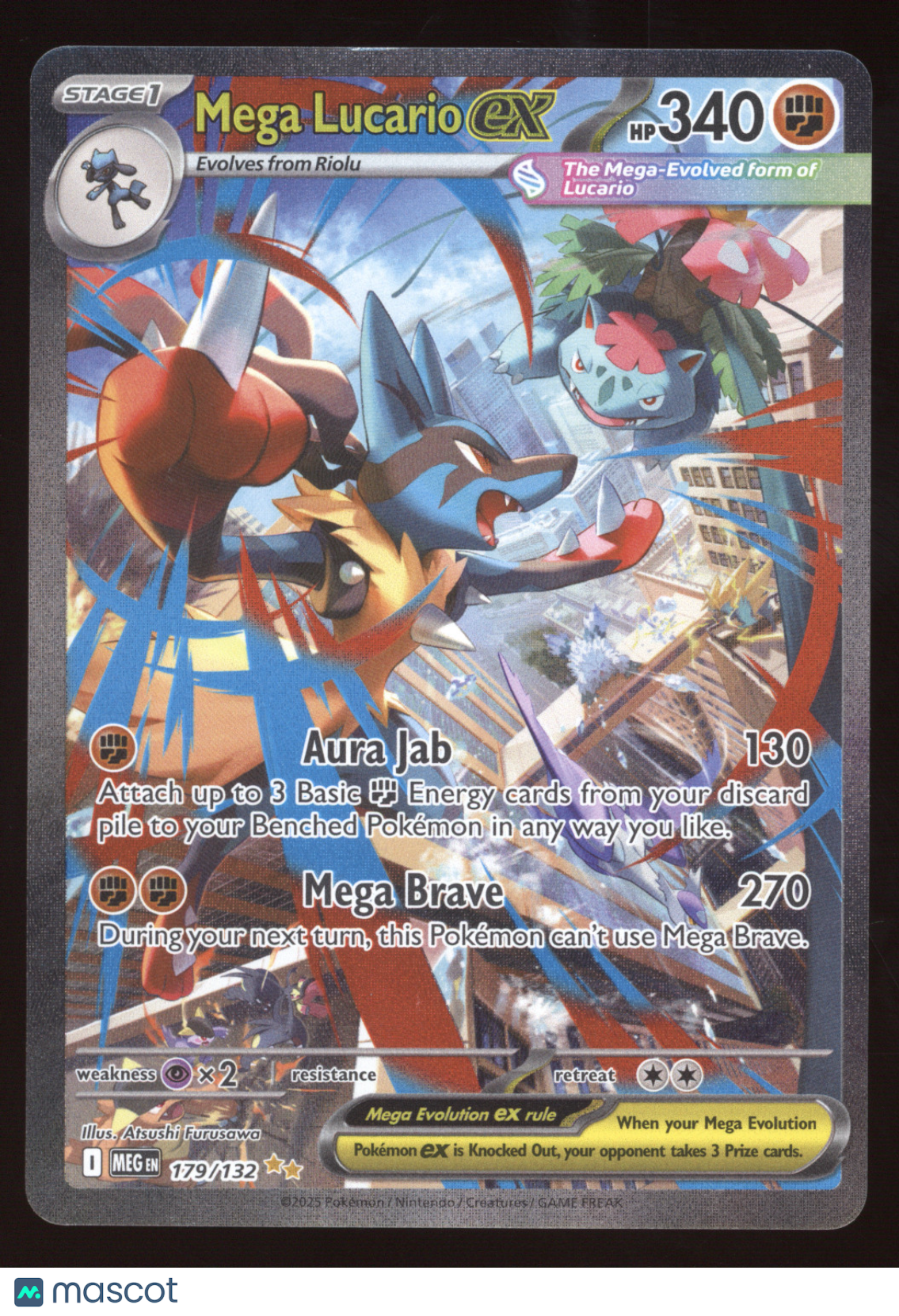 2025 Mega Evolution Mega Lucario ex Secret Rare #179/132