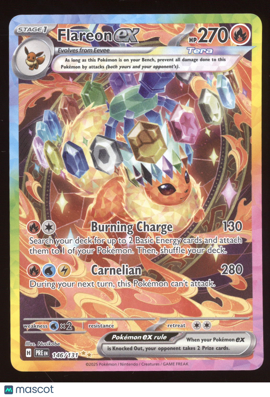 2025 S&V Prismatic Evolutions Flareon ex Secret Rare #146/131