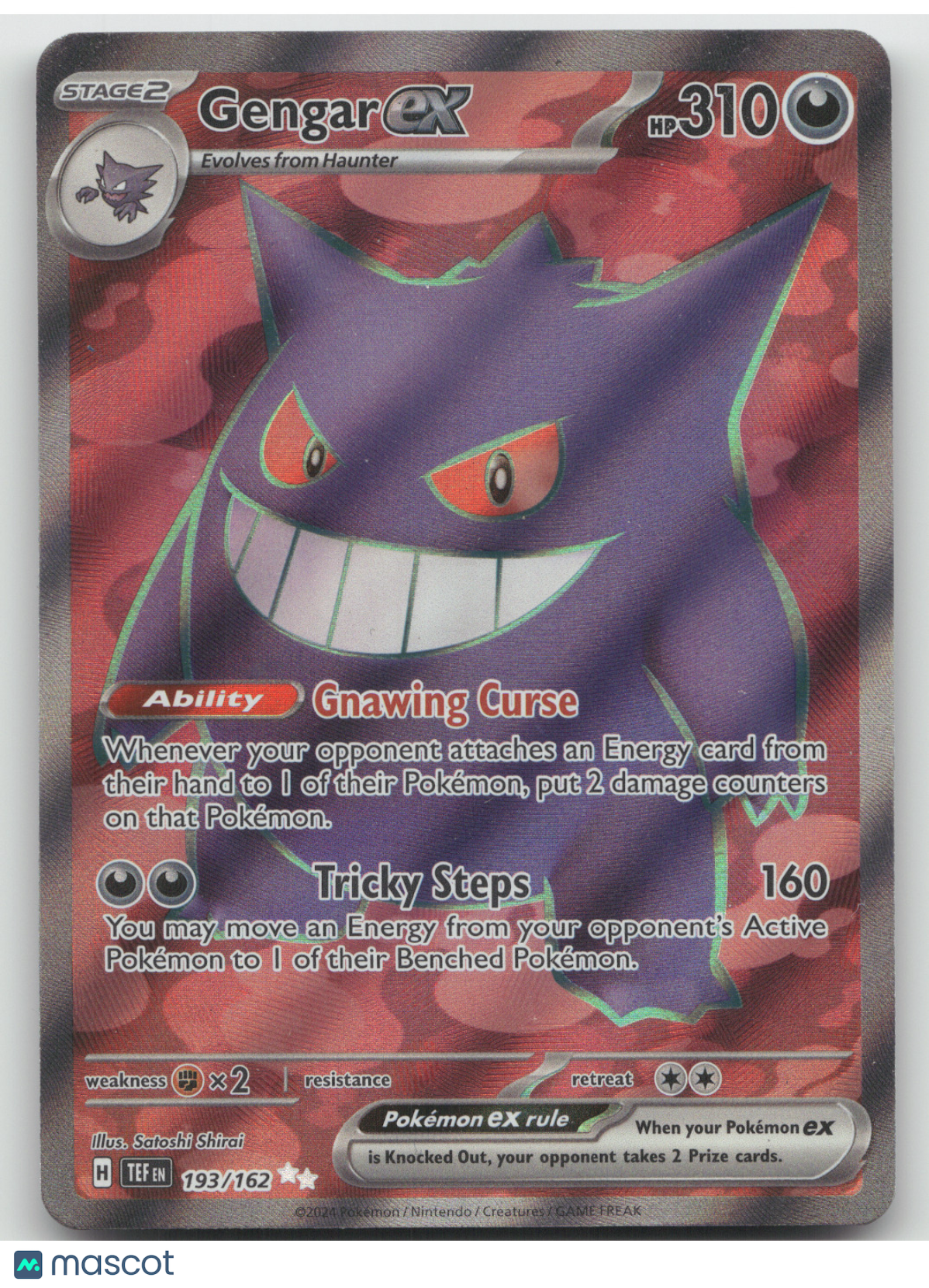2024 Temporal Forces Gengar ex Secret Rare #193/162