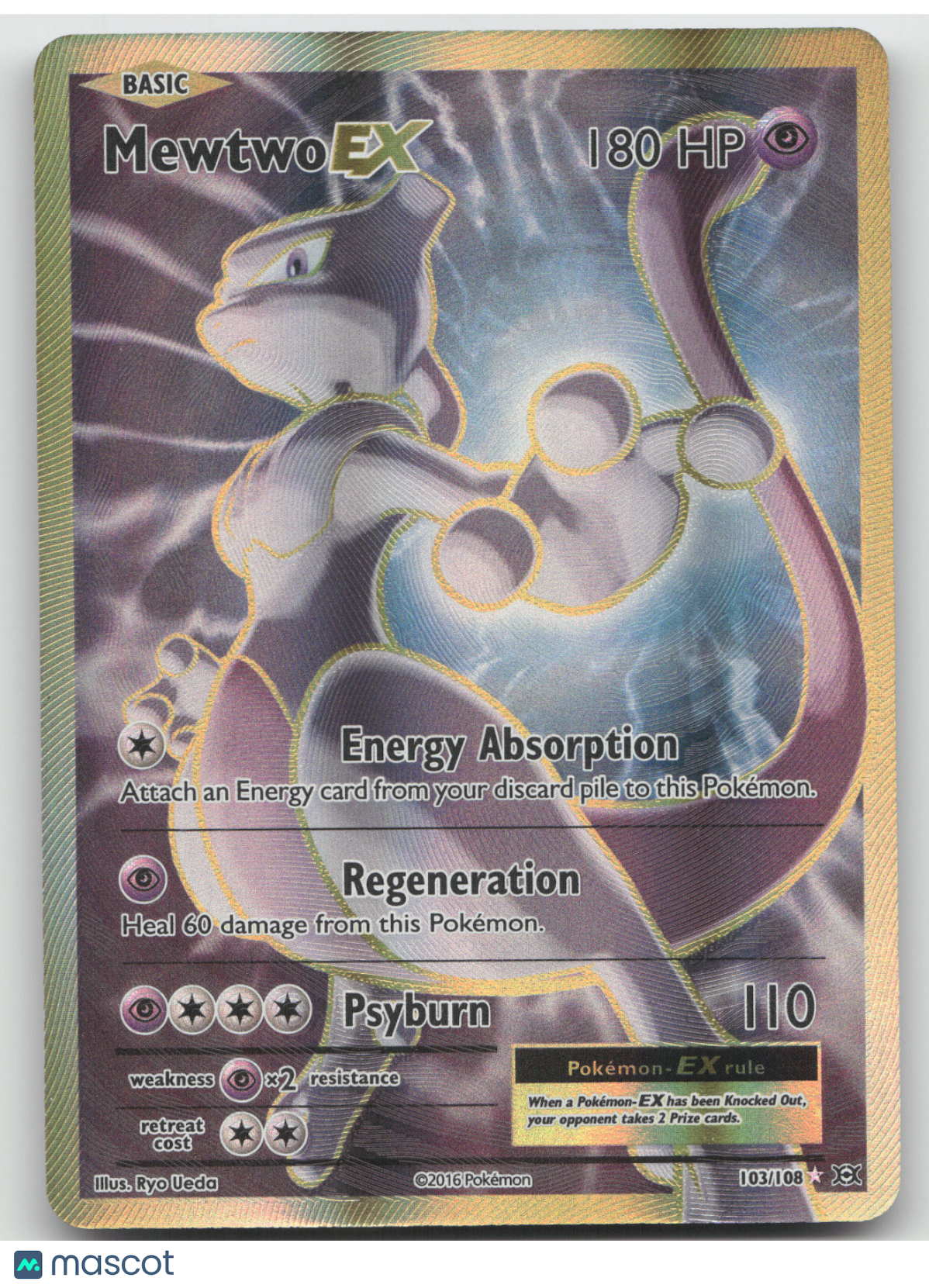 2016 Evolutions Mewtwo EX Ultra Rare #103/108