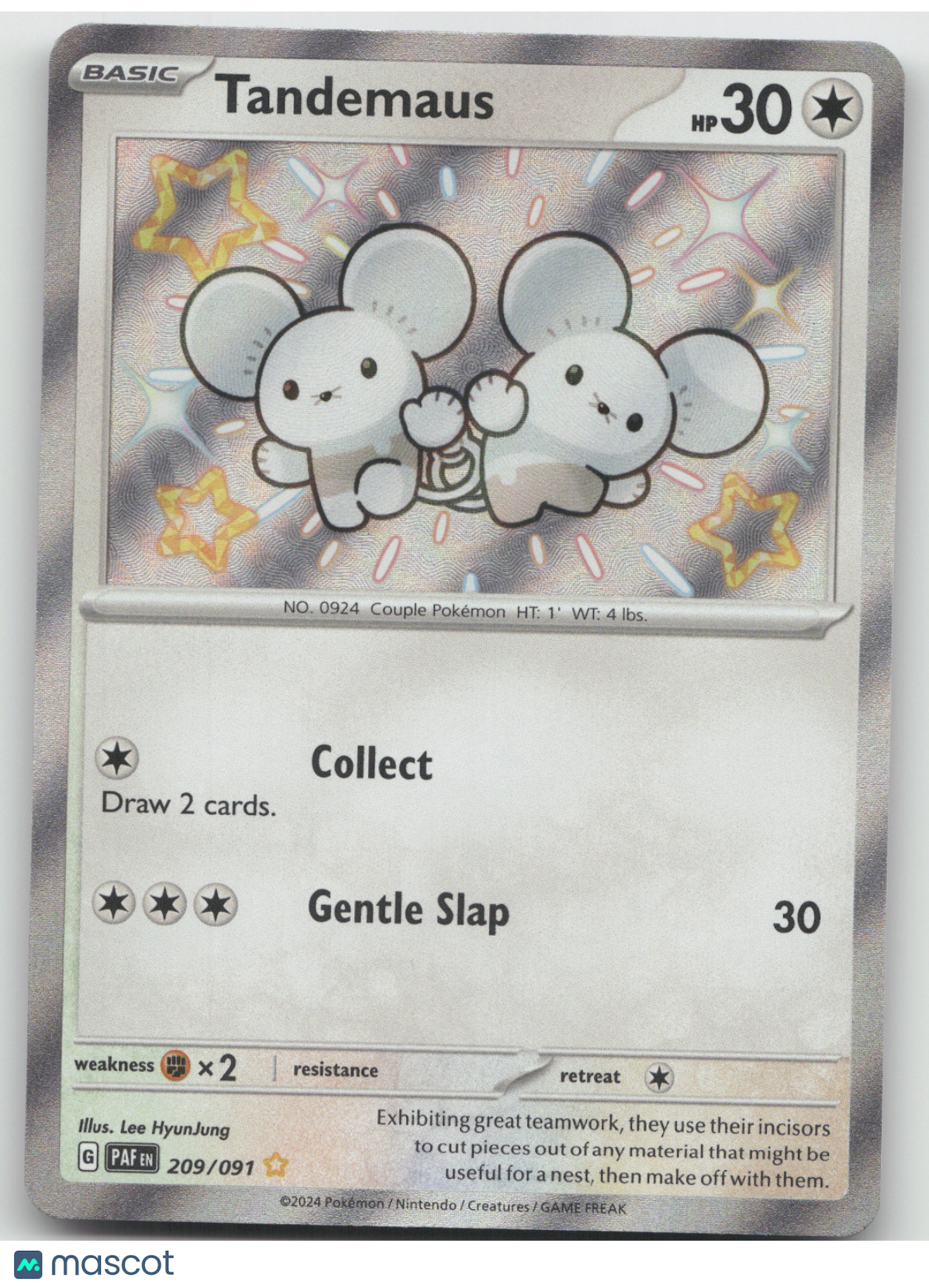 2024 Paldean Fates Tandemaus Secret Rare #209/091
