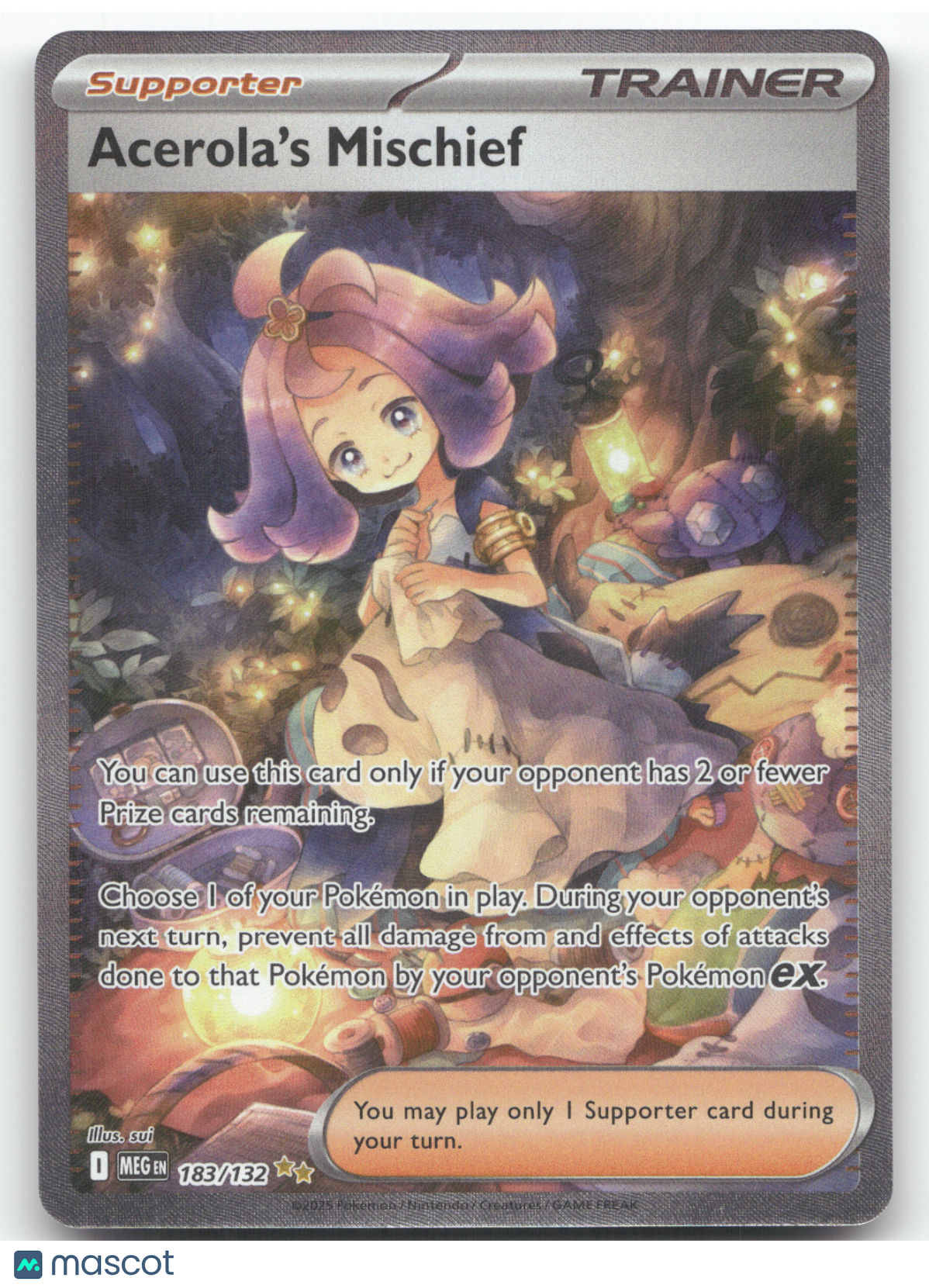 2025 Mega Evolution Acerola's Mischief Secret Rare #183/132