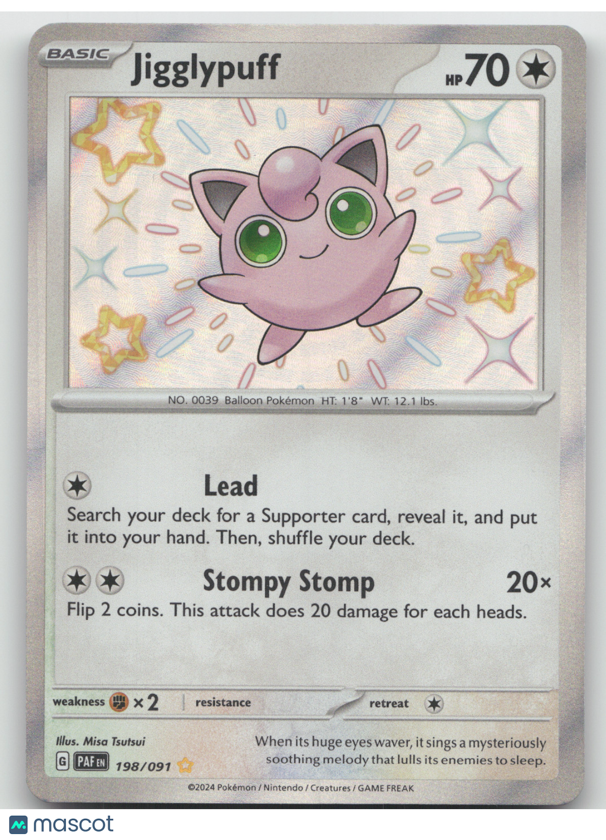 2024 Paldean Fates Jigglypuff Secret Rare #198/091