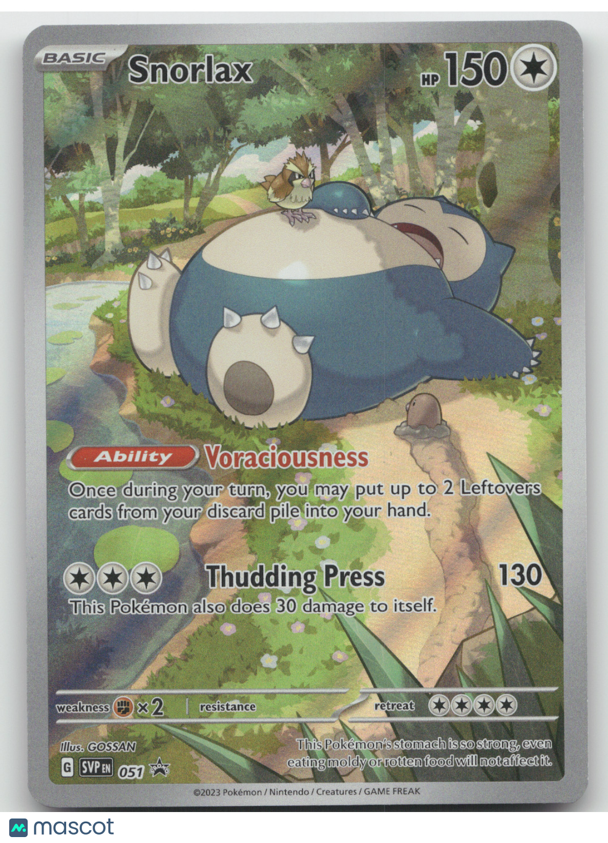 2023 Scarlet & Violet 151 Snorlax Black Star Promo #051