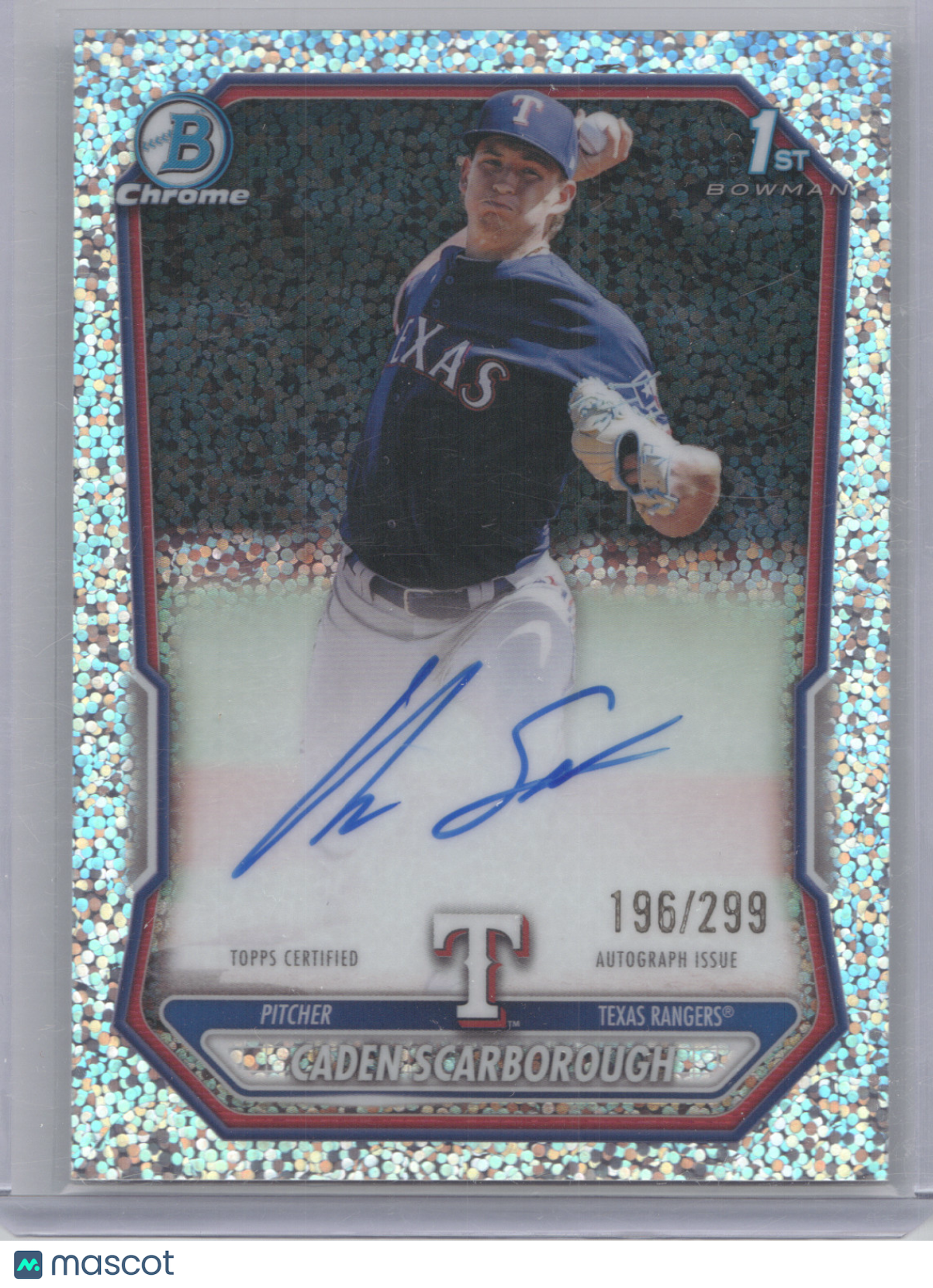 2026 Bowman Chrome Caden Scarborough #CPA-CSC Speckle Refractor 196/299