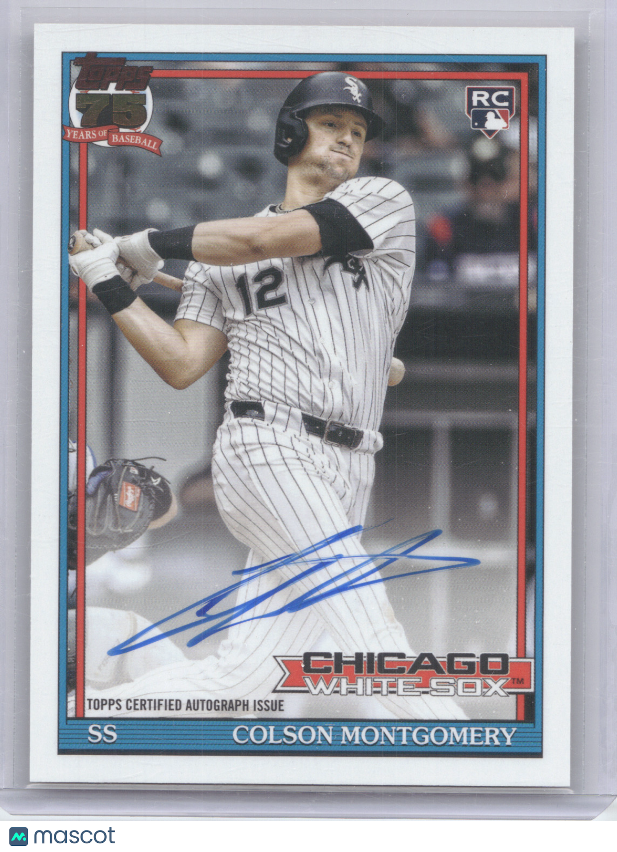 2026 Topps 1991 Topps Baseball Autograph Card Colson Montgomery #91A-COM RC