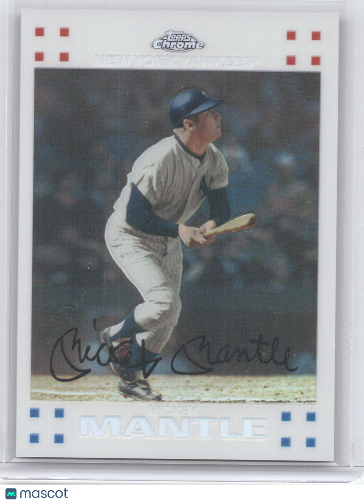 2007 Topps Chrome Mickey Mantle #4 White Refractor 139/660