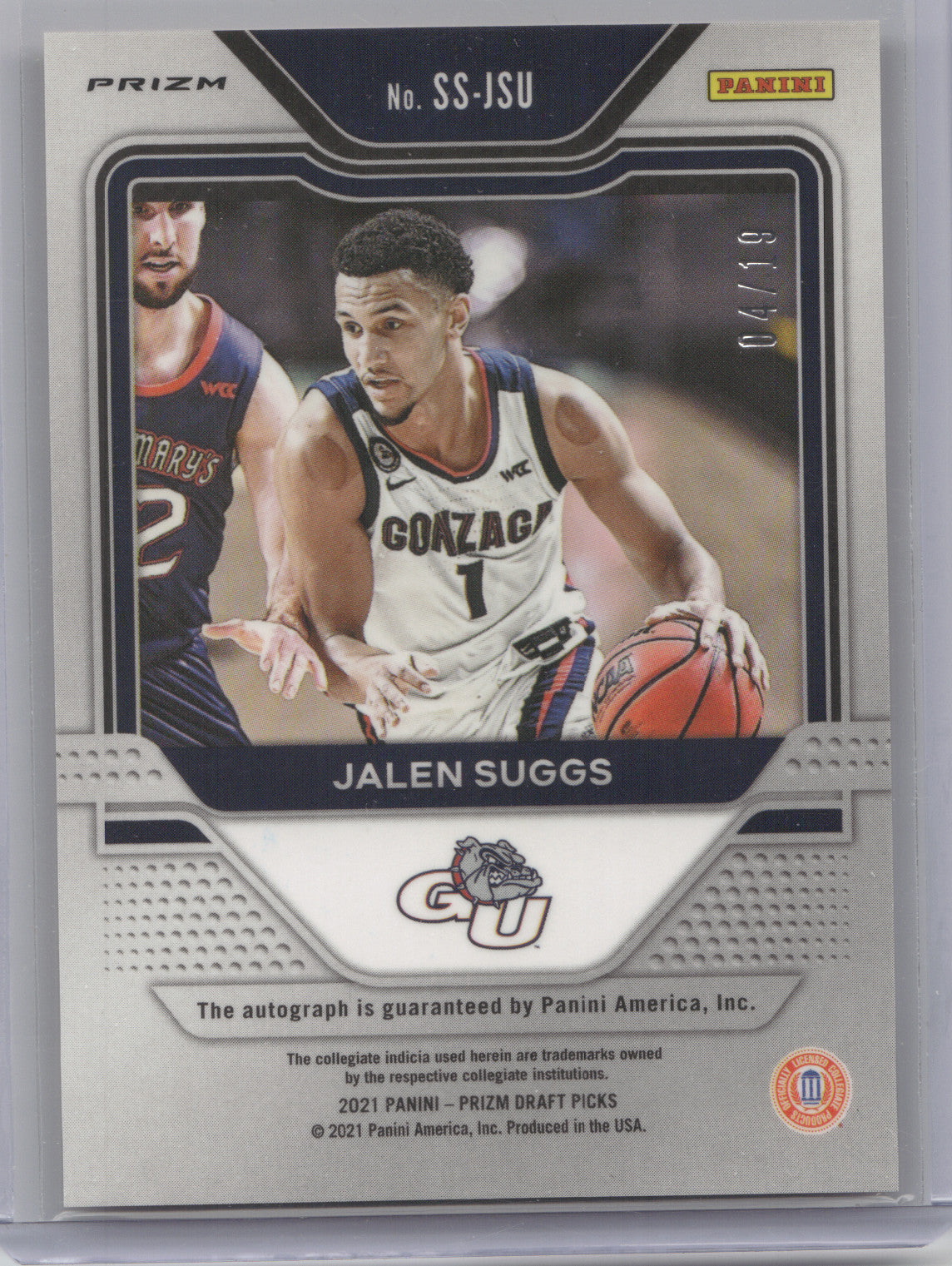 2021 Panini Prizm DP Sensational Signatures Jalen Suggs #JSU Orange Pulsar 04/19