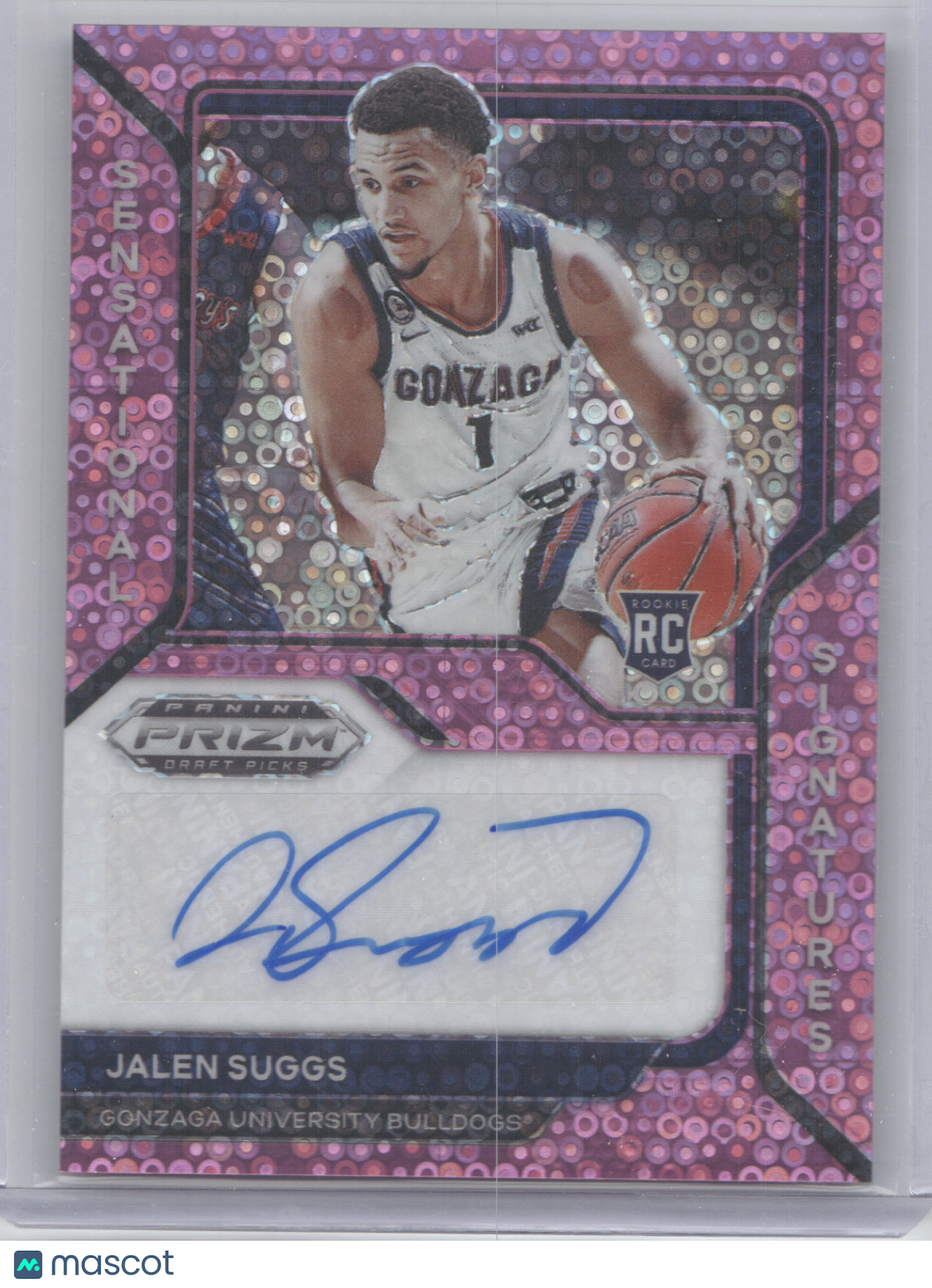 2021 Panini Prizm DP Sensational Signatures Jalen Suggs #JSU Pink Disco RC 10/20