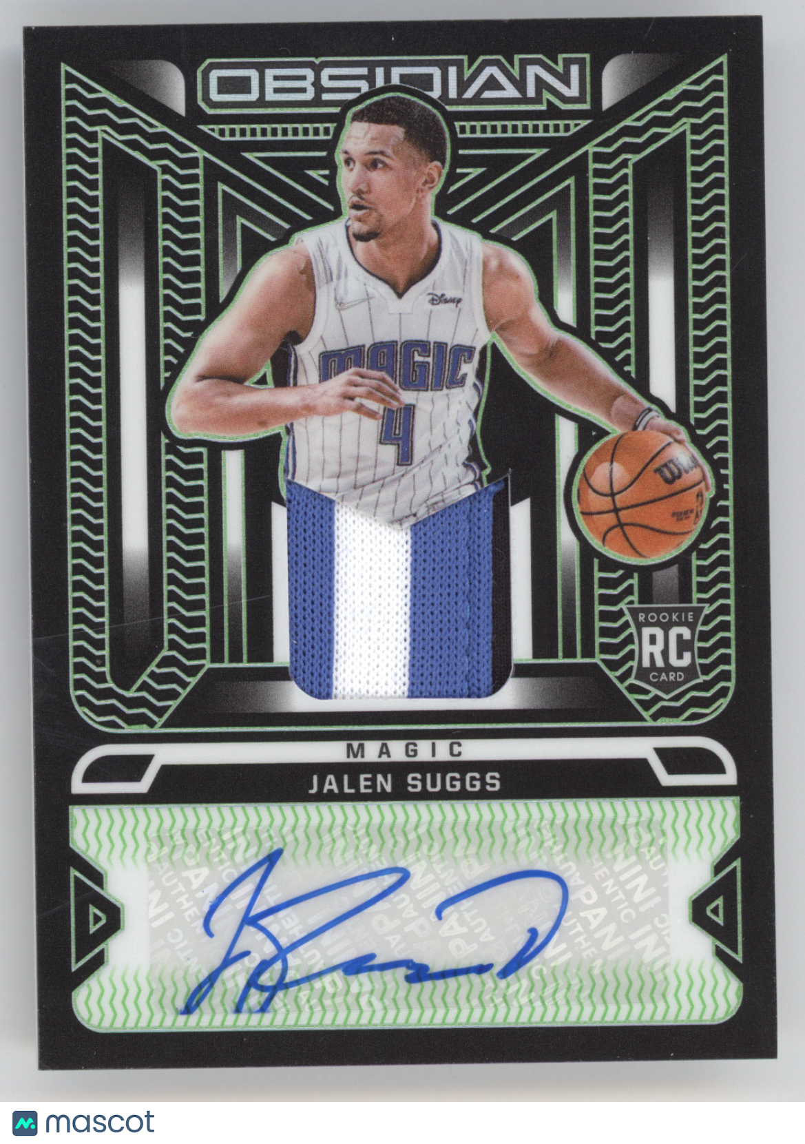 2021 Panini Obsidian Rookie Jersey Ink Jalen Suggs #RJI-JSU Green RC 11/15