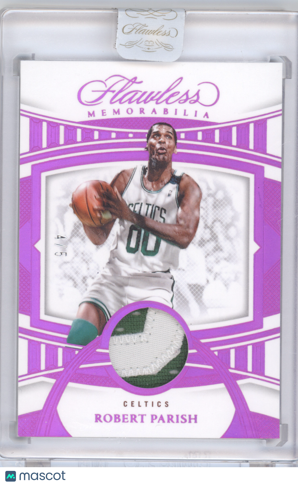 2024 Panini Flawless Memorabilia Robert Parish #RBP 4/5 Game-worn/used material